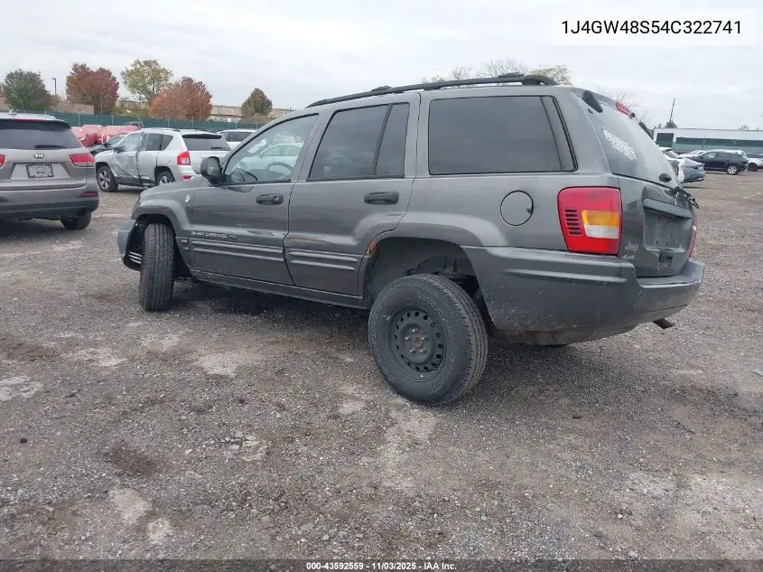 1J4GW48S54C322741 2004 Jeep Grand Cherokee Laredo