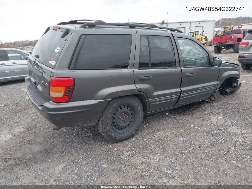 1J4GW48S54C322741 2004 Jeep Grand Cherokee Laredo
