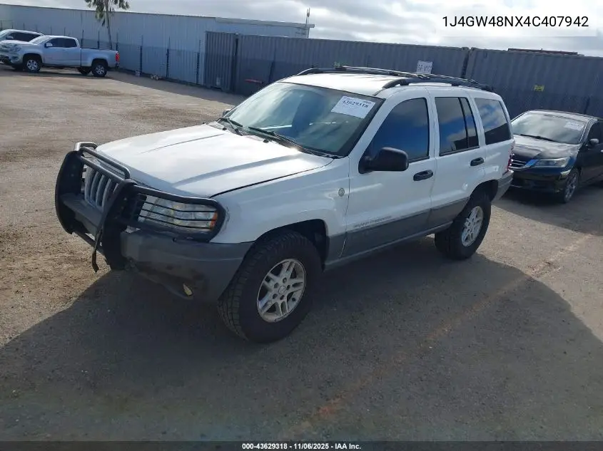1J4GW48NX4C407942 2004 Jeep Grand Cherokee Laredo