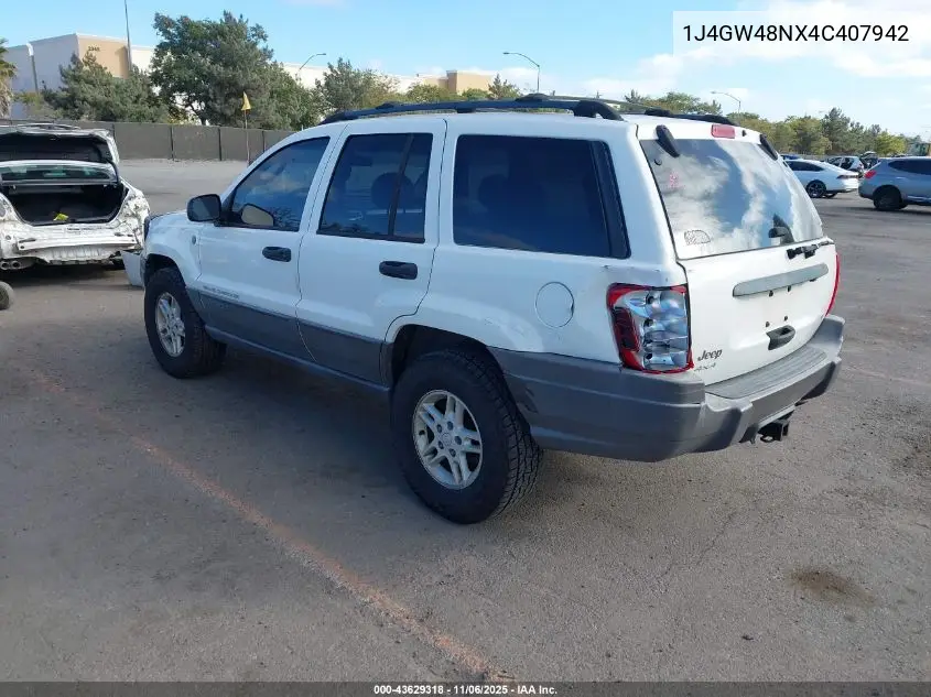 1J4GW48NX4C407942 2004 Jeep Grand Cherokee Laredo