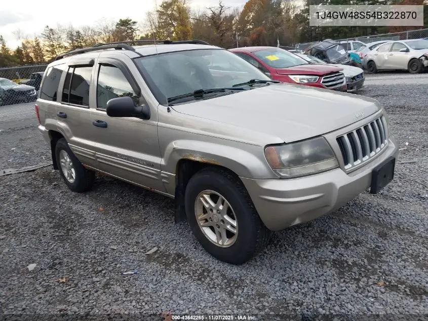 1J4GW48S54C322870 2004 Jeep Grand Cherokee Laredo/Columbia/Freedom