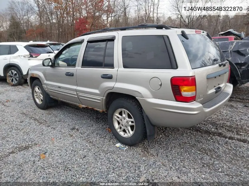 1J4GW48S54C322870 2004 Jeep Grand Cherokee Laredo/Columbia/Freedom