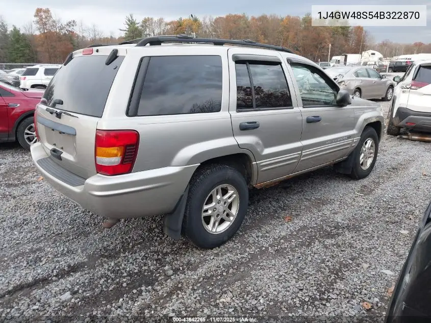 1J4GW48S54C322870 2004 Jeep Grand Cherokee Laredo/Columbia/Freedom
