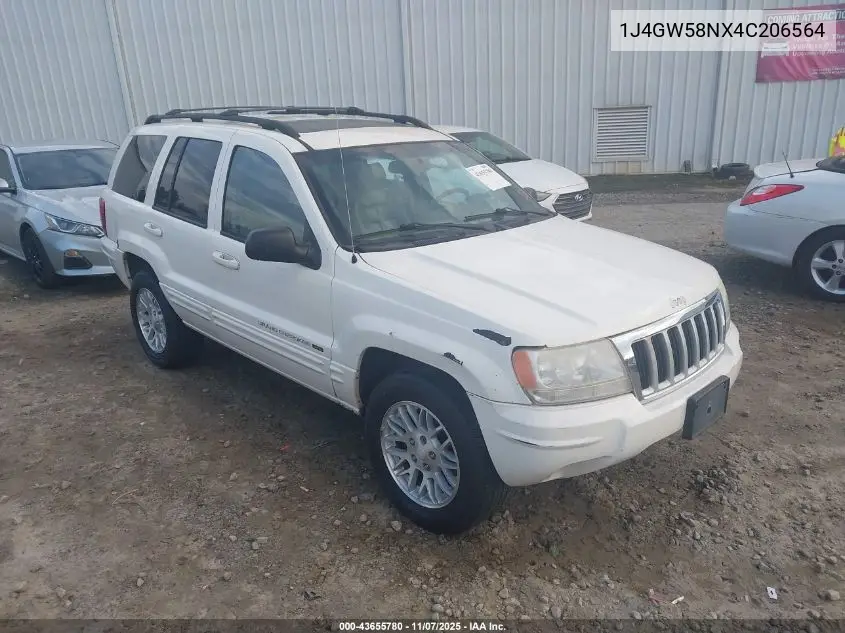 1J4GW58NX4C206564 2004 Jeep Grand Cherokee Limited