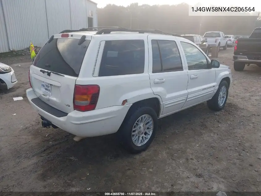 1J4GW58NX4C206564 2004 Jeep Grand Cherokee Limited