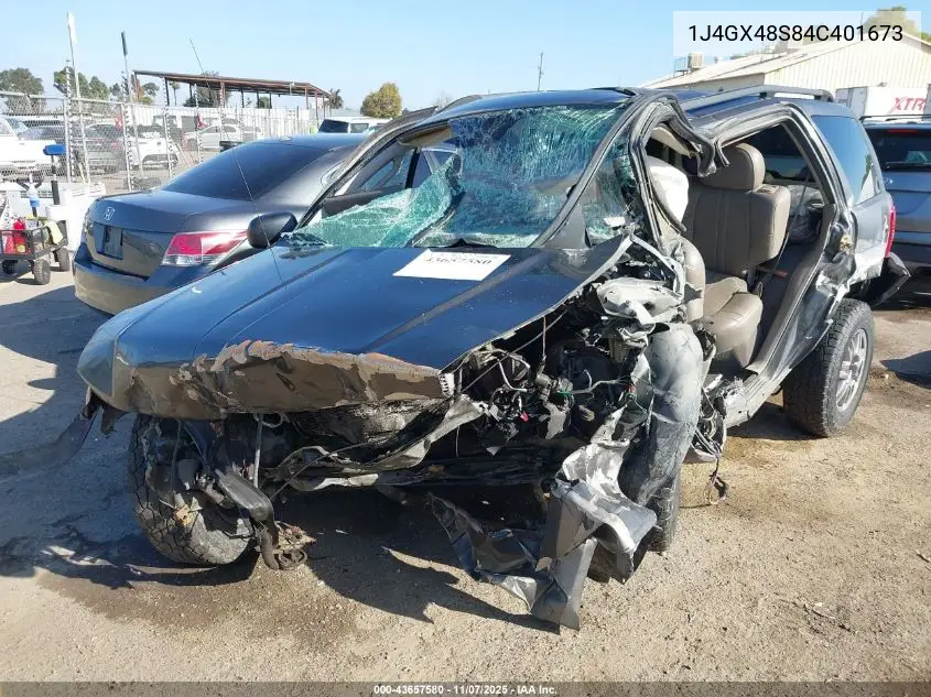 1J4GX48S84C401673 2004 Jeep Grand Cherokee Laredo