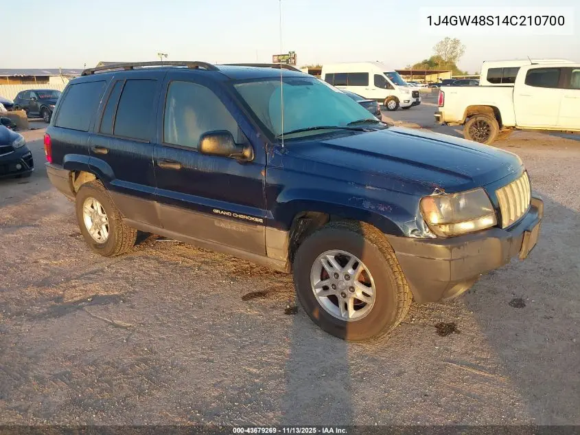 1J4GW48S14C210700 2004 Jeep Grand Cherokee Laredo