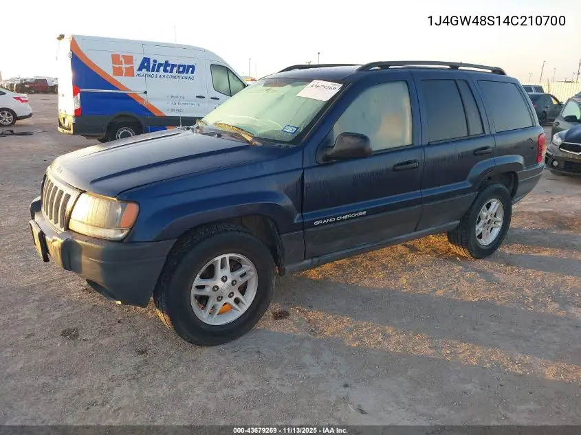 1J4GW48S14C210700 2004 Jeep Grand Cherokee Laredo