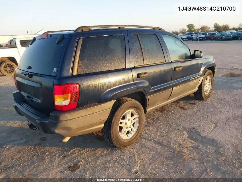 1J4GW48S14C210700 2004 Jeep Grand Cherokee Laredo