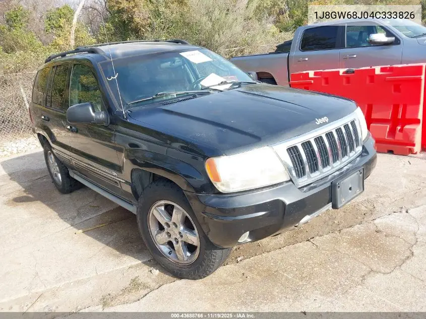 1J8GW68J04C333826 2004 Jeep Grand Cherokee Overland