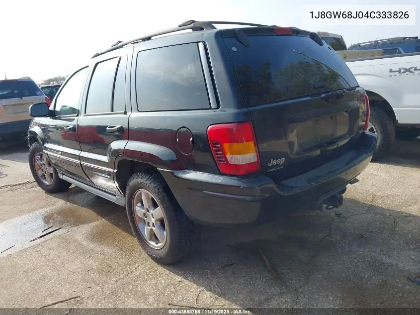 1J8GW68J04C333826 2004 Jeep Grand Cherokee Overland