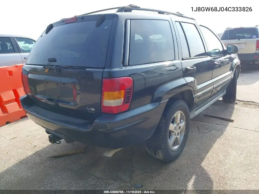 1J8GW68J04C333826 2004 Jeep Grand Cherokee Overland