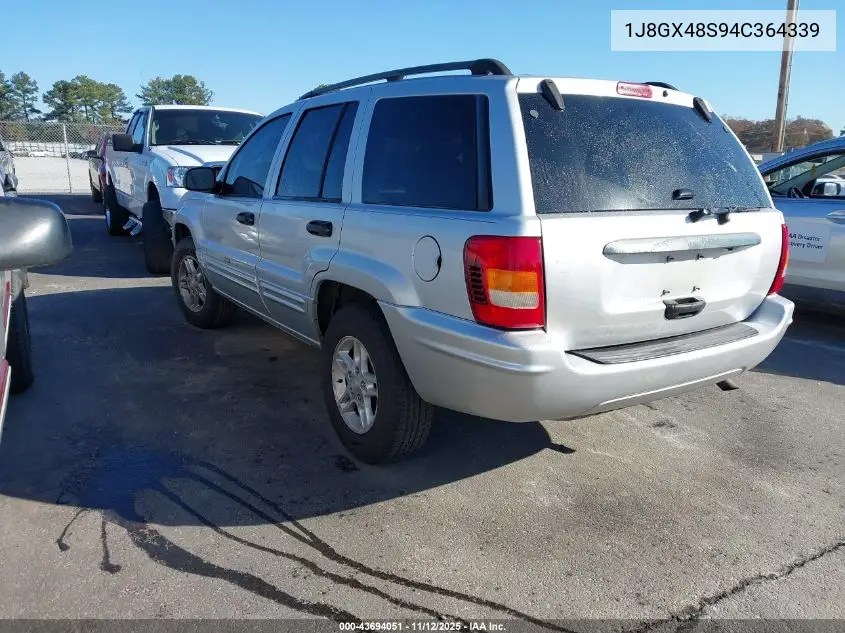 1J8GX48S94C364339 2004 Jeep Grand Cherokee Laredo