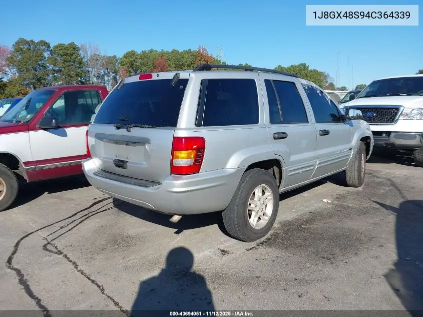 1J8GX48S94C364339 2004 Jeep Grand Cherokee Laredo