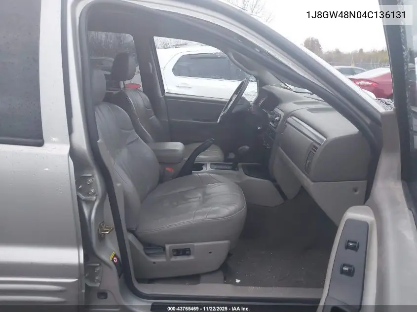1J8GW48N04C136131 2004 Jeep Grand Cherokee Laredo