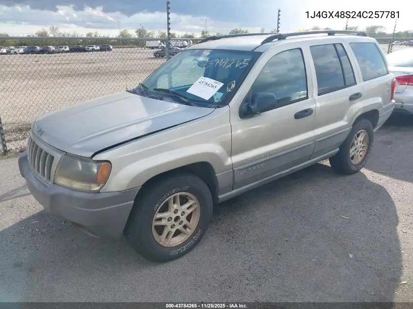1J4GX48S24C257781 2004 Jeep Grand Cherokee Laredo