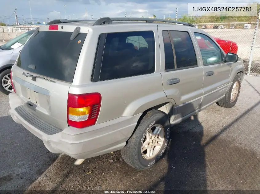 1J4GX48S24C257781 2004 Jeep Grand Cherokee Laredo
