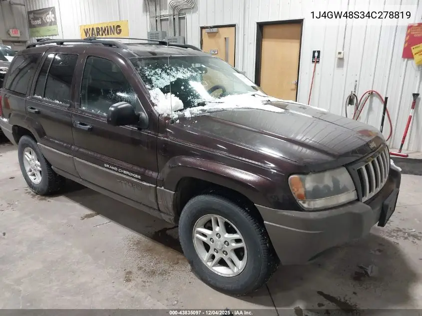 1J4GW48S34C278819 2004 Jeep Grand Cherokee Laredo