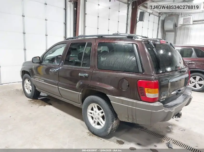 1J4GW48S34C278819 2004 Jeep Grand Cherokee Laredo