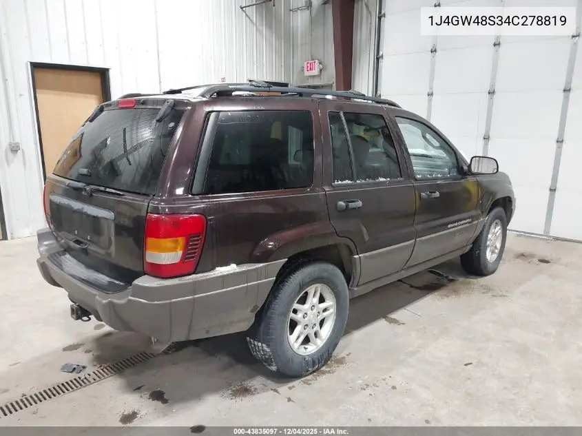 1J4GW48S34C278819 2004 Jeep Grand Cherokee Laredo