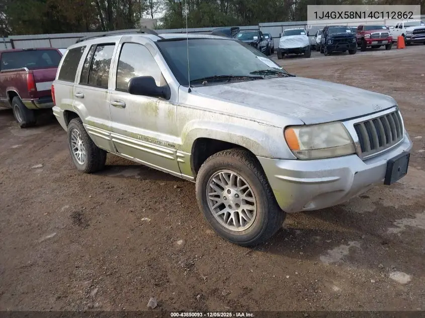 1J4GX58N14C112862 2004 Jeep Grand Cherokee Limited
