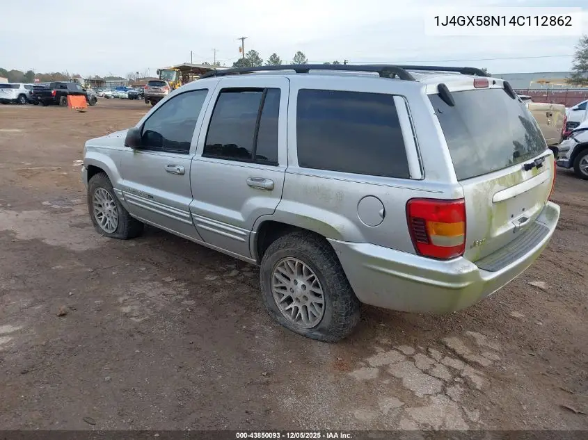 1J4GX58N14C112862 2004 Jeep Grand Cherokee Limited