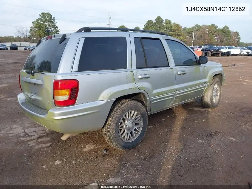 1J4GX58N14C112862 2004 Jeep Grand Cherokee Limited