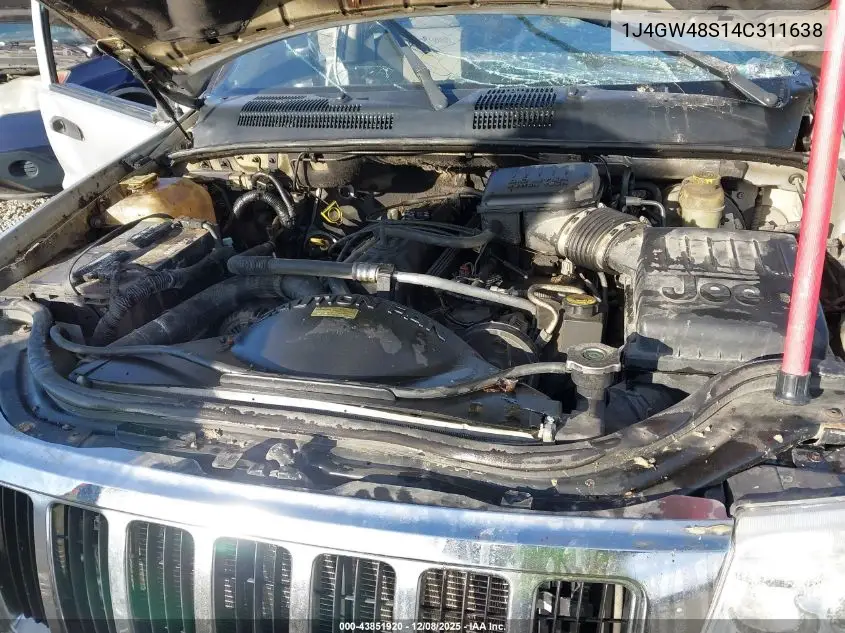 1J4GW48S14C311638 2004 Jeep Grand Cherokee Laredo