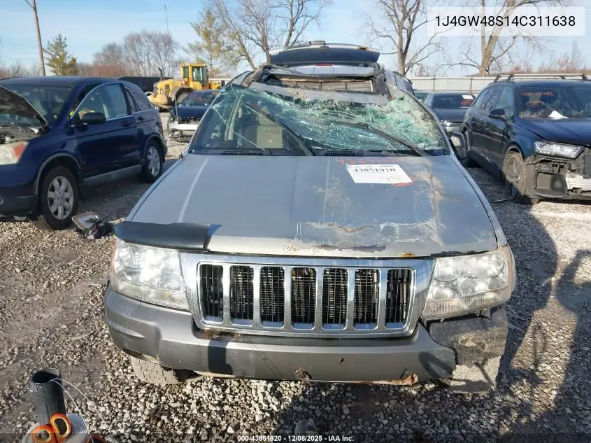 1J4GW48S14C311638 2004 Jeep Grand Cherokee Laredo