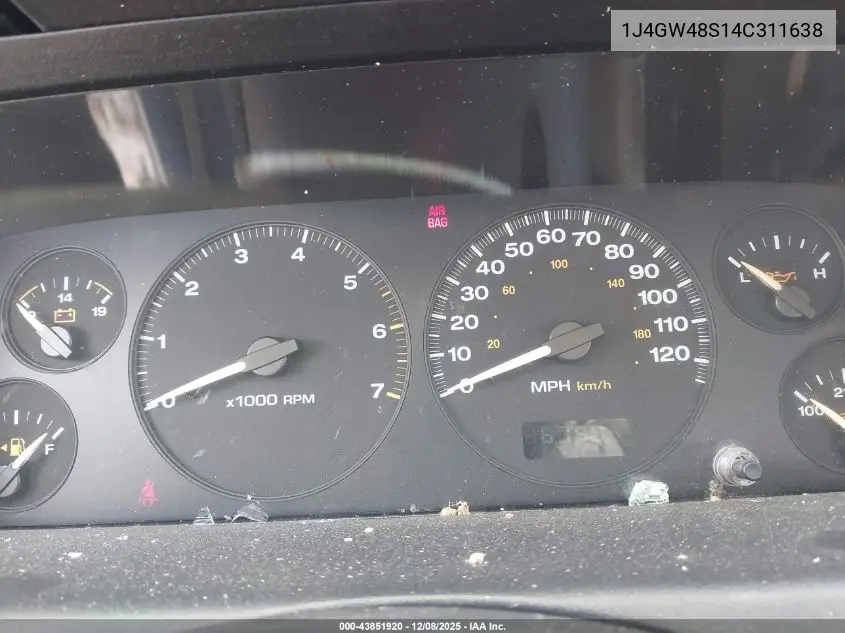 1J4GW48S14C311638 2004 Jeep Grand Cherokee Laredo