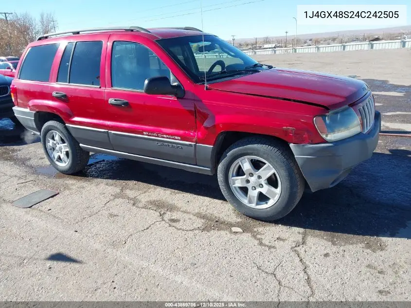 1J4GX48S24C242505 2004 Jeep Grand Cherokee Laredo