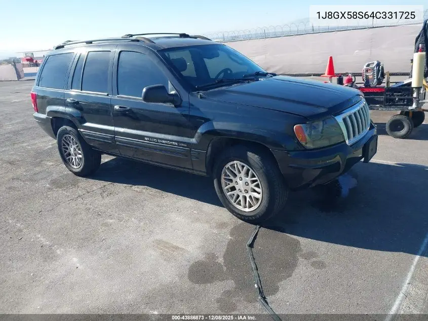 1J8GX58S64C331725 2004 Jeep Grand Cherokee Limited