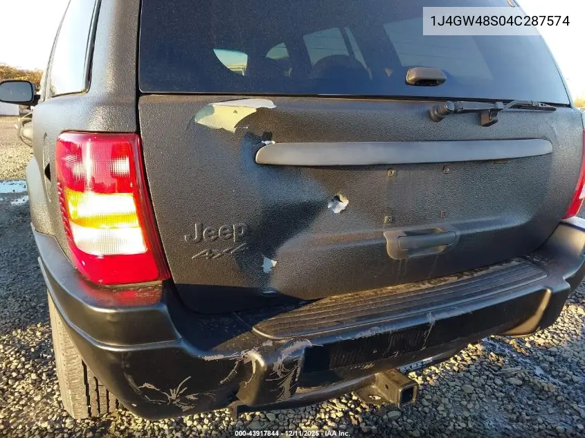 1J4GW48S04C287574 2004 Jeep Grand Cherokee Laredo