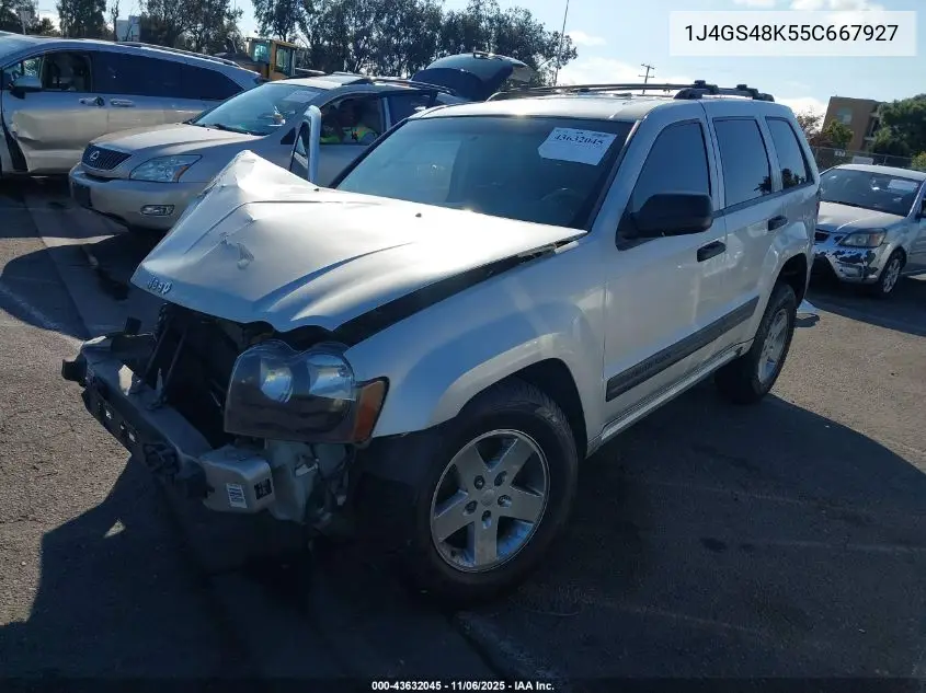 1J4GS48K55C667927 2005 Jeep Grand Cherokee Laredo