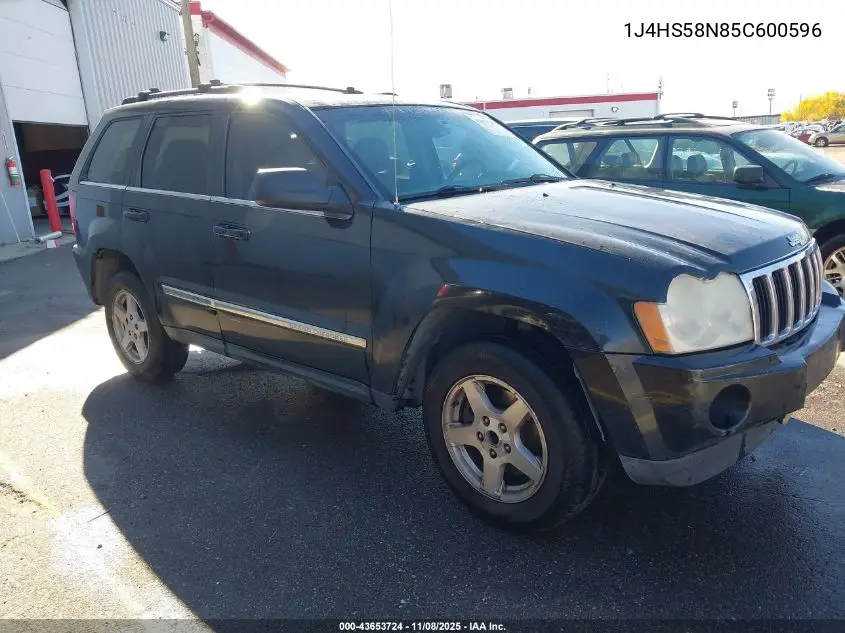 1J4HS58N85C600596 2005 Jeep Grand Cherokee Limited