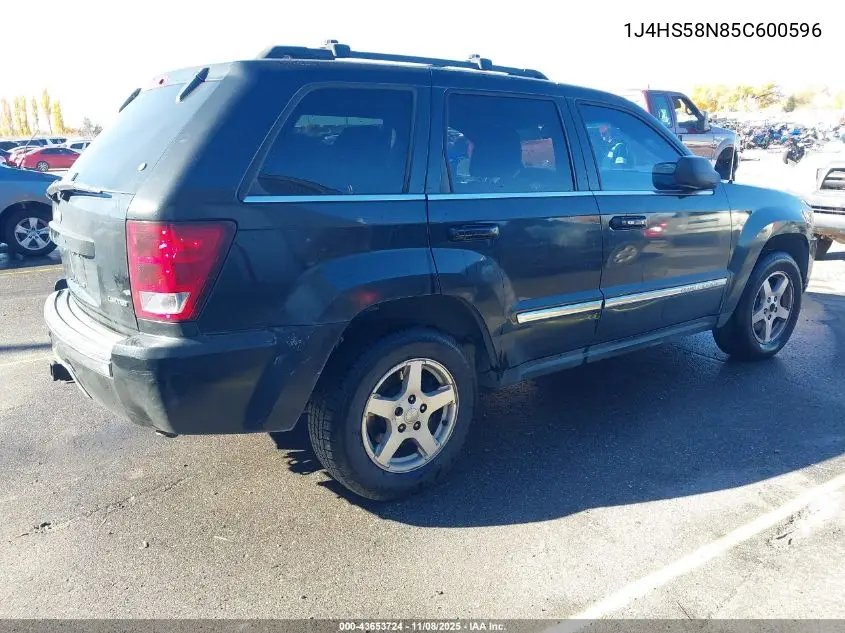 1J4HS58N85C600596 2005 Jeep Grand Cherokee Limited