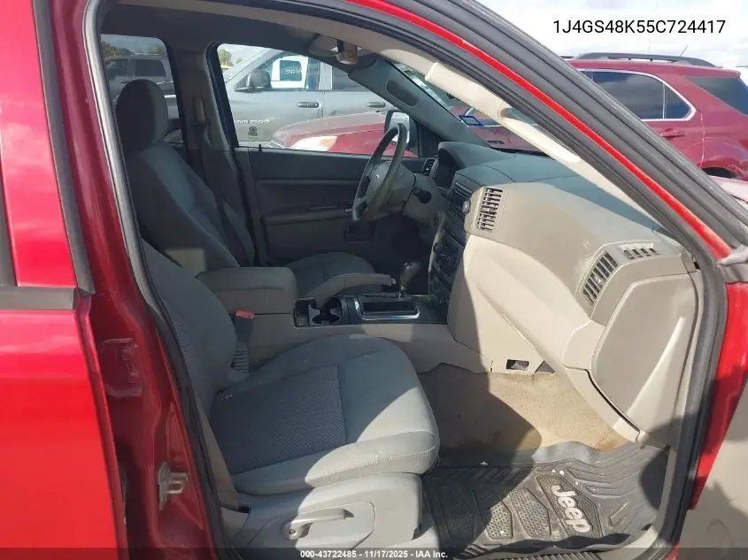 1J4GS48K55C724417 2005 Jeep Grand Cherokee Laredo