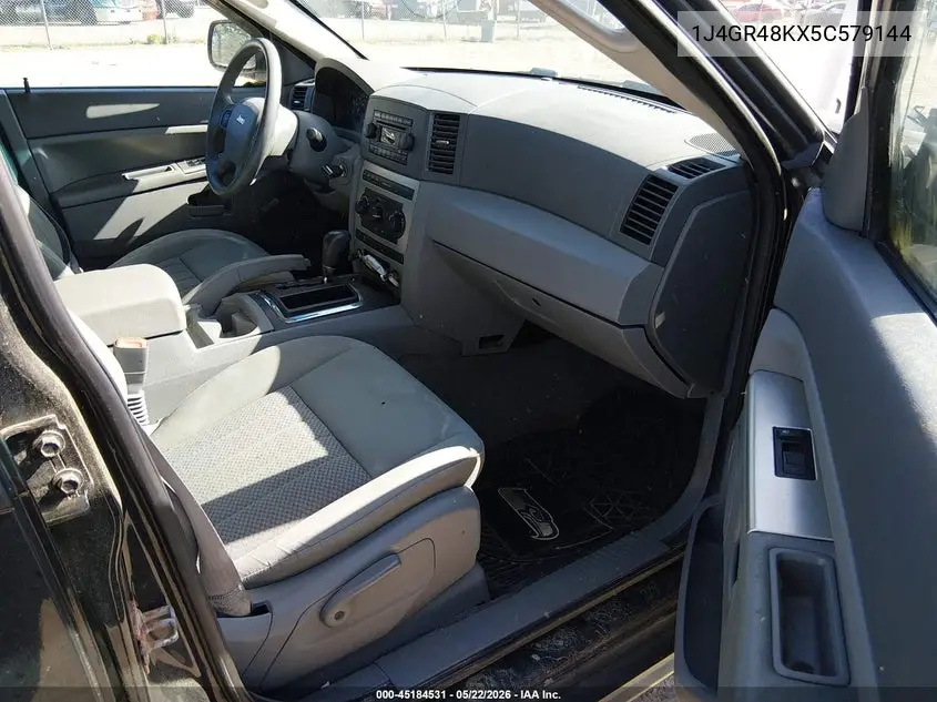 2005 Jeep Grand Cherokee Laredo VIN: 1J4GR48KX5C579144 Lot: 45184531