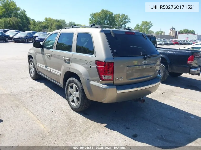 1J4HR58276C171521 2006 Jeep Grand Cherokee Limited