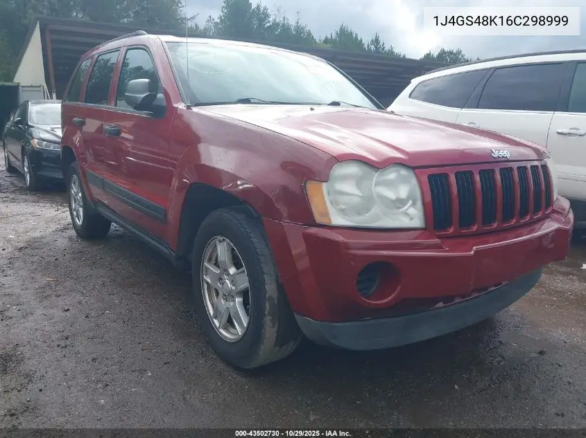1J4GS48K16C298999 2006 Jeep Grand Cherokee Laredo