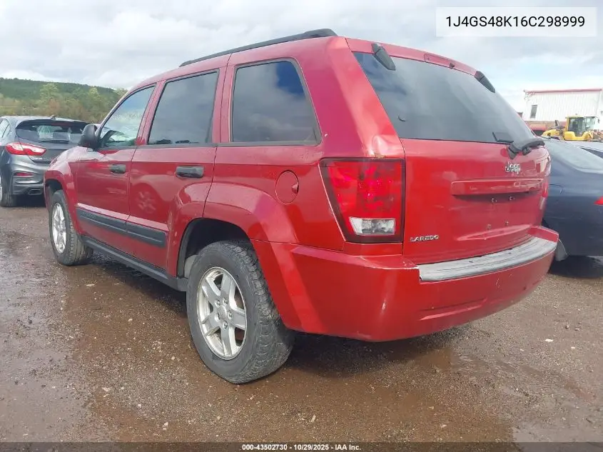 1J4GS48K16C298999 2006 Jeep Grand Cherokee Laredo