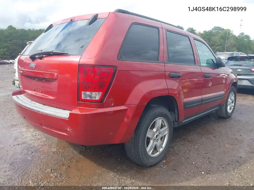1J4GS48K16C298999 2006 Jeep Grand Cherokee Laredo