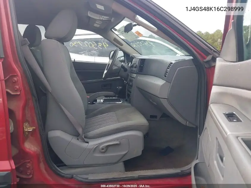 1J4GS48K16C298999 2006 Jeep Grand Cherokee Laredo