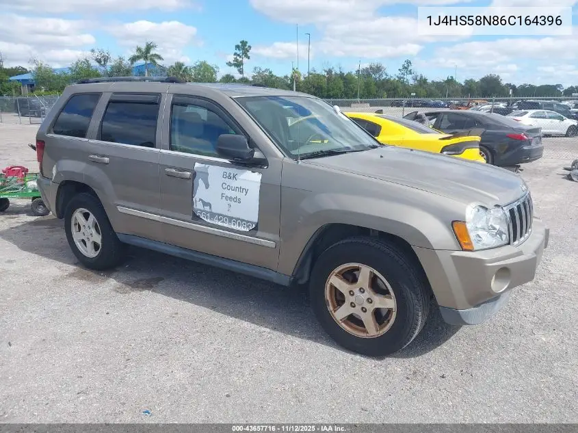1J4HS58N86C164396 2006 Jeep Grand Cherokee Limited