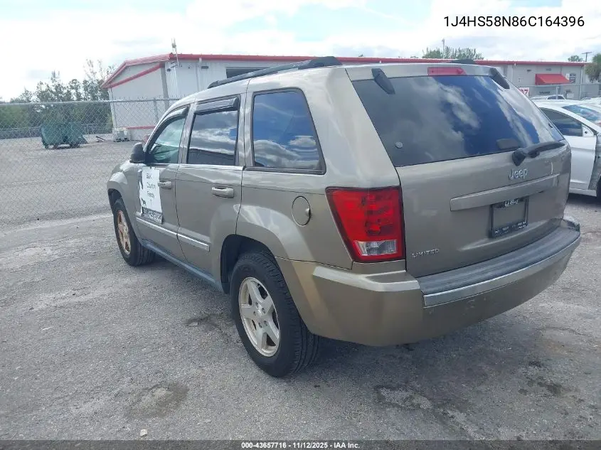 1J4HS58N86C164396 2006 Jeep Grand Cherokee Limited