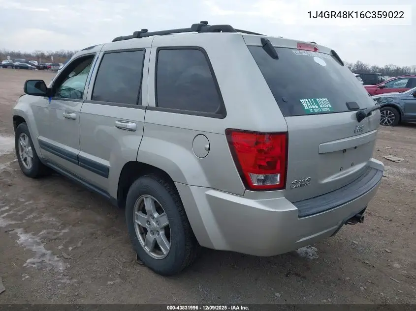 1J4GR48K16C359022 2006 Jeep Grand Cherokee Laredo