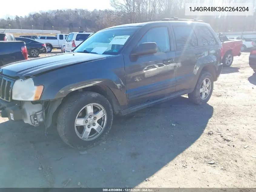 1J4GR48K36C264204 2006 Jeep Grand Cherokee Laredo
