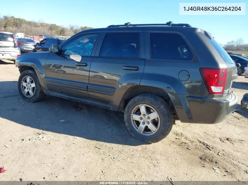 1J4GR48K36C264204 2006 Jeep Grand Cherokee Laredo