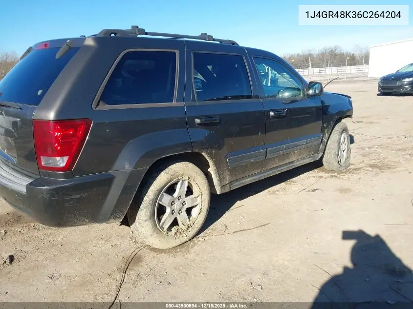 1J4GR48K36C264204 2006 Jeep Grand Cherokee Laredo