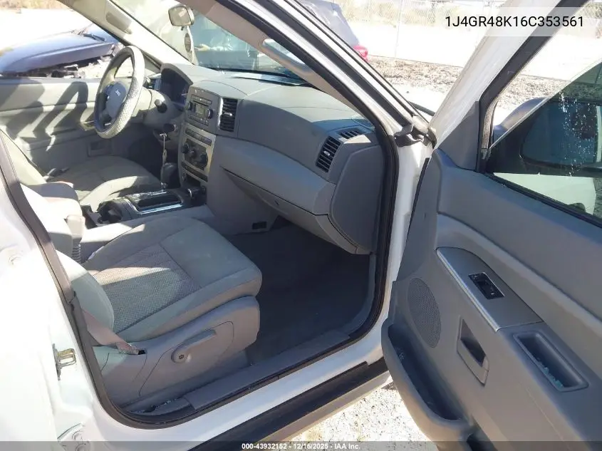 1J4GR48K16C353561 2006 Jeep Grand Cherokee Laredo